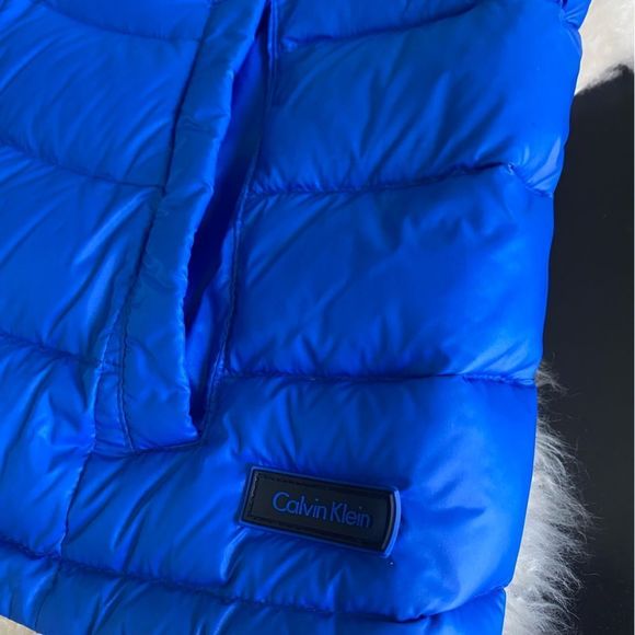Calvin Klein puffer vest Black and Royal Blue with Down fill size S - Picture 5 of 11
